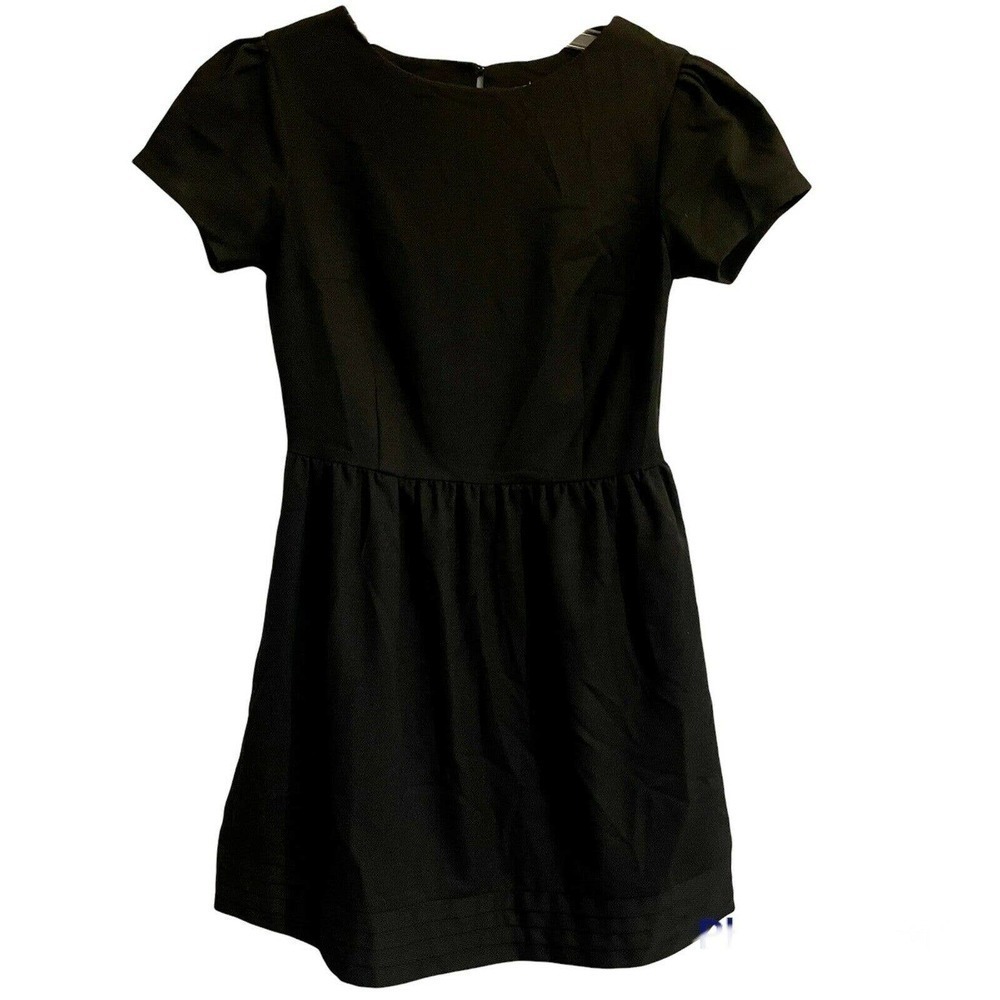 OVS Dress Black Short Sleeve Size Small Classic Mini Fit & Flare Party D…